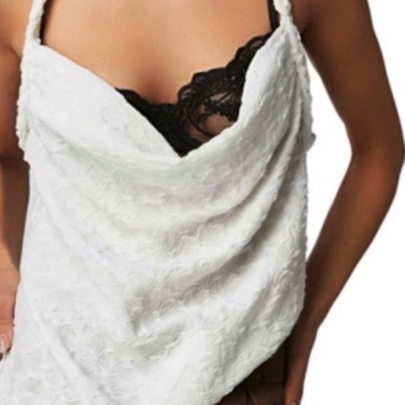 FREE PEOPLE MYKONOS BRAIDED SLEEVELESS  TOP WHITE XS SMALL - Picture 6 of 6